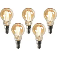LUEDD Set van 5 Smart E14 dimbaar in kelvin LED lamp P45 goldline 4,9W 470 lm 1800-4000K