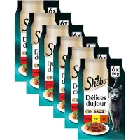 Sheba Kattenvoer - Délices du Jour - Traiteur Vlees Selectie in saus Natvoer - 36x50 g