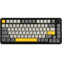 Ajazz AK820 MAX HE - 75% Bedraad RGB Gaming Toetsenbord - Hall Effect Rapid Trigger Mechanisch Toetsenborden - Gasket - Hot Swap - 8K Hz Polling Rate - QWERTY Toetsenborden - 82 Keys - Maanlicht geel