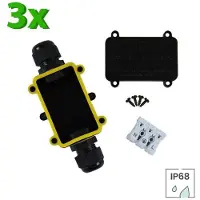 Lybardo 3 pack Lybardo Waterdichte IP68 2-weg connectoren voor 3-draads aansluiting draaddikte 5-9 mm T?V