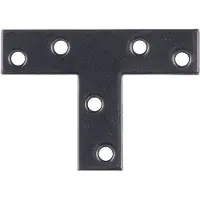 Alberts 824952 Platte koppeling - T-vorm - verzinkt - zwart - kunststof gecoat - 70 x 50 x 16 mm | Set van 50