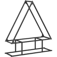 vidaXL Brandhoutrek 80x25x90 cm koudgewalst staal zwart