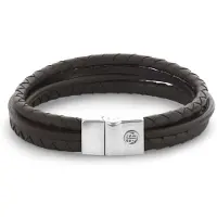 Rebel & Rose armband Full Metal Premium Combo 12mm Brown M0055