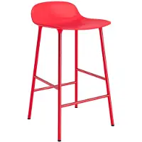 Normann Copenhagen Barstoel Form Barstool 65 cm Steel Bright Red