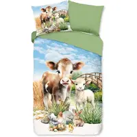 Pure Kinder Dekbedovertrek Microvezel Farm - multi 140x200/220cm