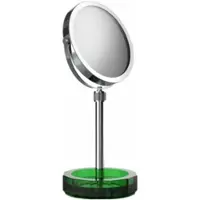 DECOR WALTHER Make-up Spiegel Kristall KSA Met Schaaltje Groen Chrome (4x + 1x magnification)