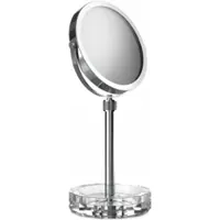 DECOR WALTHER Make-up Spiegel Kristall KSA Met Schaaltje Transparant Chrome (4x + 1x magnification)