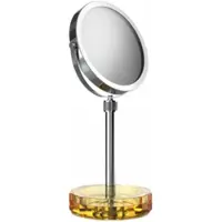 DECOR WALTHER Make-up Spiegel Kristall KSA Met Schaaltje Amber Chrome (4x + 1x magnification)