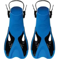Atlantis Dolphin - Flippers - Zwemvliezen - Verstelbare Hielstrap - Voor Zwemmen & Snorkelen - Volwassenen - Ocean/Zwart - 36-41