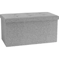 VCM Stoff Sitzbank | Maße ca. H. 38 x B. 76 x T. 38 cm | Kiste für flexiblen Einsatz in allen Wohnräumen | Aufbewahrungsbox | Sitztruhe - Boxas