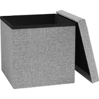 VCM Stoff Sitztruhe | Maße ca. H. 38 x B. 38 x T. 38 cm | Kiste für flexiblen Einsatz in allen Wohnräumen | Aufbewahrungsbox | Sitzhocker - Boxas