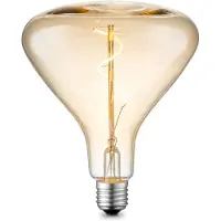 Home Sweet Home Edison Vintage LED filament lichtbron Flex - Amber - Spiraal - Retro LED lamp - 14/14/16cm - geschikt voor E27 fitting - Dimbaar - 3W 180lm 2700K - warm wit licht
