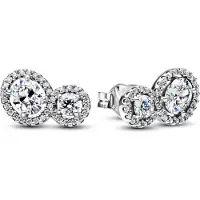 Pandora - Dames Oorbellen - Zilver & Transparant