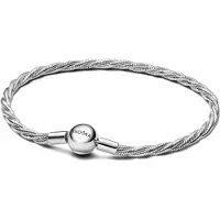 Pandora Armbanden - Runder Pandora Verschluss Gedrehtes Schlangen-Glie in silver | Maat 17