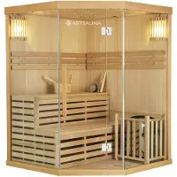 Artsauna Binnensauna Espoo 150 Premium - Finse saunacabine - 150 x 150 x 200 cm