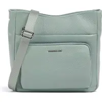Mandarina Duck Leren schoudertas Mellow Leather Crossover Bag Iceberg Green mintgroen