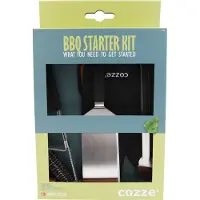 Cozze BBQ Set 4-delig: Spatel, Tang, Grillborstel & Handschoen