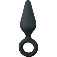Easytoys Anal Collection - anale plug met ring - medium - zwart