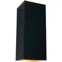 Artdelight Strakke Wandlamp Dante Xl Zwart Met Goud
