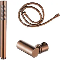 FortiFura Calvi Handdoucheset - 22.5cm - staaf - met houder - anti twist slang - 150cm - PVD - geborsteld koper SW970046/SW970044/SW970048