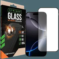 Striker D3O Xtreme Impact Glass Screen Protector - Black Frame - Apple iPhone 14 Pro/15/16