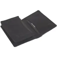 Oi zwarte leren visitekaart houder met magneetsluiting / overslag etuitje voor visitekaartjes / 1 vaks pasjesmapje voor een stapeltje pasjes/ RFID SAFE / zwart leer / 428