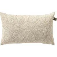 Dutch decor AUGUSTA - buitenkussen 30x50 cm - waterafstotend en uv-bestendig - gestreept - Marshmallow - wit en beige