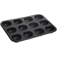 KINGHOFF Cupcakevorm - 12 Delige Muffin Bakvorm, 35 x 26 x 3 cm - Ovenbestendig tot 250°C - Geschikt voor Vaatwasser - Taartvorm - Cakevorm