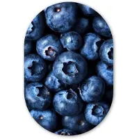 MuchoWow Muurovaal 80x120 cm - Ovale wanddecoratie Bessen - Blauw - Fruit - Ovalen schilderij - Muurdecoratie woonkamer - Kamer decoratie - Schilderijen - Wandcirkel