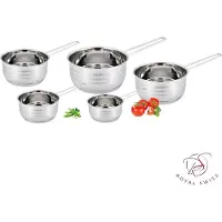 ROYAL SWISS sauspan – sauspannetje klein – RVS – 12/14/16/18/20 cm – Inductie sauspan – Geschikt voor alle warmtebronnen