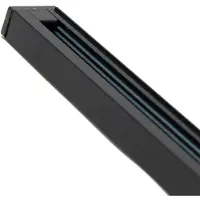 BES LED Spanningsrail - Facto - 1 Fase - Opbouw - Aluminium - Zwart - 1 Meter