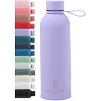 Castagnola Waterfles - RVS Drinkfles 500 ML - Stalen Thermosfles - Drinkflessen voor Volwassenen - Dubbelwandig - Paars