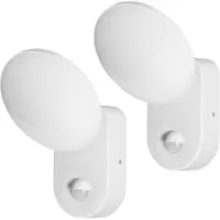ORNO Set van 2 - Buitenlampen met Bewegingssensor RIOLIT – Tuinverlichting 4000K – Buitenverlichting met IP65 - Muurlamp 1100lm – Wandlamp buiten IK10 - Wit