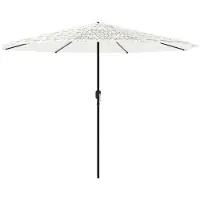 vidaXL Parasol met stalen mast, wit, 324x324x247 cm