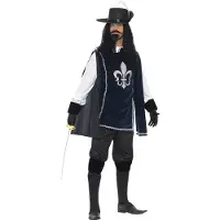 Vegaoo Blauwe musketiers kostuum voor mannen - Verkleedkleding - Large