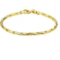 The Jewelry Collection Zilgold Armband Cardano 3.0 mm 19 cm - Geelgoud Met Zilveren Kern