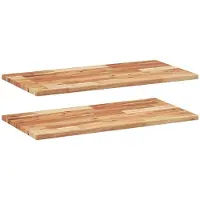 vidaXL Wandschappen 2 st zwevend olieafwerking 80x40x2 cm acaciahout