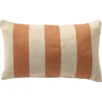 Dutch decor CYRUS - buitenkussen 30x50 cm - waterafstotend en uv-bestendig - gestreept - Peach Bloom - rood