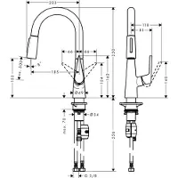 Hansgrohe Talis S, wastafelmengkraan, chroom