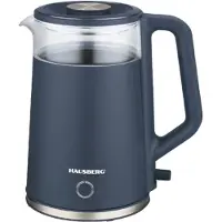 Hausberg HB-3619BL Elektrische Glazen Waterkoker 2,0 L | 1800 W | Blauw Coated Kettle Met Automatische Uitschakeling & Droogkookbeveiliging