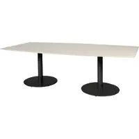 Schaffenburg Vergadertafel - Linesto 200x100 tonv. grijs - wit frame