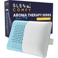 Sleep Comfy - Aromatherapie Serie | Ocean Puff - Hoofdkussen Slaapkamer - Orthopedisch - Ergonomisch - Anti Nekklachten - Met Ocean Puff Kussenspray | 60x40x16 cm
