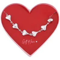 Yehwang Gift of love Stainless steel Heart Chain Bracelet - Zilver kleur - armband - moederdag - cadeau - moeder & dochter - gift - bracelet