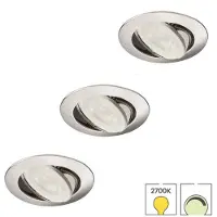 Lybardo - Inbouwspots extra klein 3-pack - Kantelbaar + LED Spot 3.5W - Dimbaar - Warmwit Licht