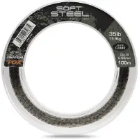 FOX Soft Steel Fleck Camo Leader 35lb - 100m