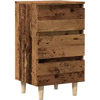 vidaXL Nachtkastje 40x35x69 cm bewerkt hout oud houtkleurig