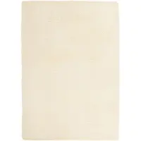 vidaXL Hoogpolig vloerkleed NAVARRA 120x170 cm polyester crèmekleurig