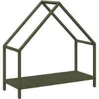 vidaXL Brandhoutrek 60x25x60 cm koudgewalst staal olijfgroen