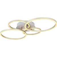 Globo Lighting Moderne plafondlamp nikkel metaal Kendy