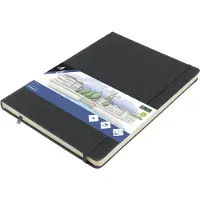 Kangaro schetsboek A4 - cold grey - hardcover kaft - met elastiek en lint - K-861245